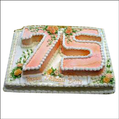 "Number 75 Vanilla cake - 6kgs - Click here to View more details about this Product